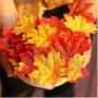25 бр Изкуствени есенни листа листо за декорация и украса от текстил кленови, снимка 10