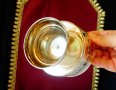 Немска посребрена чаша,бокал с рози 300 мл. , снимка 3