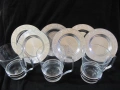  стъклен сервиз за кафе и чай от 1984г., снимка 8