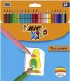Цветни моливи BIC Kids - Tropicolors - 24 цвята