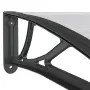vidaXL Навес за врата, черен, 300x100 см, поликарбонат, снимка 6