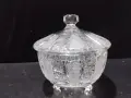 кристална бонбониера купа с капак , снимка 13