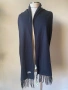 Мъжки, черен шал от 100 % вълна, с етикет, снимка 4