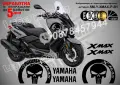 Yamaha X-Max XMax X Max стикери The Punisher, снимка 3