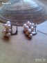 Сребърни обеци с естествени перли, снимка 1 - Обеци - 42301384