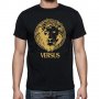 НОВО! Мъжки тениски VERSUS с LION принт! Бъди различен, поръчай с твоя идея!, снимка 1 - Тениски - 15055146