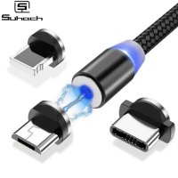 Магнитен USB кабел 3in1 95см , снимка 1 - USB кабели - 42281969