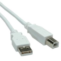 Кабел USB-A към USB-B 2.0 Digital One SP01163 Бял, USB Type A to USB B M/M, снимка 1 - USB кабели - 31245498