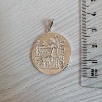 Еднолицев сребърен медальон 
