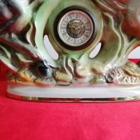 Стар Италиански Порцеланов Настолен Часовник КОНЕ, снимка 4 - Антикварни и старинни предмети - 42100907