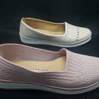 Дамски ежедневни обувки 3306 бежови и розови, снимка 1 - Дамски ежедневни обувки - 36901978