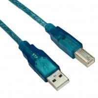 Кабел USB2.0 към USB Type B 1.8m Син VCom SS001269 Cable USB - USB Type B M/M, снимка 1 - Кабели и адаптери - 34334080
