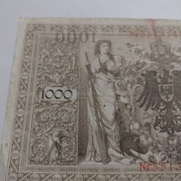 Райх банкнота - Германия - 1000 марки / 1910 година- 17916, снимка 9 - Нумизматика и бонистика - 31029624