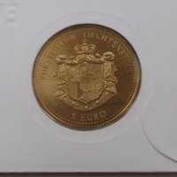 рядък плик с монета и марки Лихтенщайн 5 евро 1996 , снимка 4 - Нумизматика и бонистика - 38217869