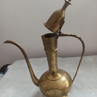 Стар бронзов османски ибрик , снимка 3 - Антикварни и старинни предмети - 39411267