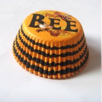 50 бр хартиени капсули Пчела Пчели кошнички за кексчета мъфини парти, снимка 1 - Други - 29143333