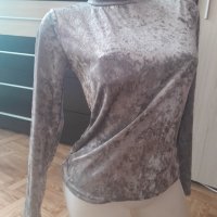 Кадифено поло, снимка 2 - Блузи с дълъг ръкав и пуловери - 42075093