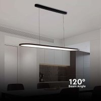 LED Полилей 24W Черен 3000Lm IP20, снимка 3 - Полилеи - 42745242