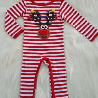 Коледен костюм 6-9 месеца, снимка 1 - Бебешки гащеризони - 42815738