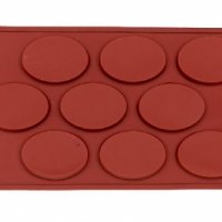 9 големи Елипси елипс Овал силиконов молд калъп форма отливка за фондан шоколад тесто гипс сапун, снимка 1 - Форми - 38196618