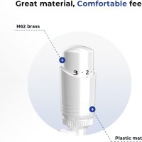 Термостатичен радиаторен вентил - Vancoco Modern TRV H62, 1/2" x 15 мм, снимка 7 - Други стоки за дома - 42704502