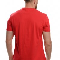 Нова мъжка тениска с трансферен печат Човешка еволюция в червен цвят, снимка 7 - Тениски - 37664008