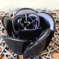3D свещи - Черна роза, снимка 1 - Други - 39620165