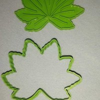 Японско листо Аралия пластмасов резец форма за тесто сладки фондан декор бисквитки, снимка 3 - Форми - 40737122