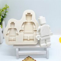 Роботи  робот лего човечета човече силиконов молд форма фондан шоколад гипс, снимка 1 - Форми - 38076914