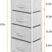 Мултифункционален шкаф за съхранение с текстилни чекмеджета 103N-GY, снимка 9 - Шкафове - 38951254
