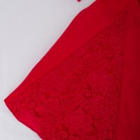 Червена рокля с дантела марка Creens - XL, снимка 7 - Рокли - 38778690