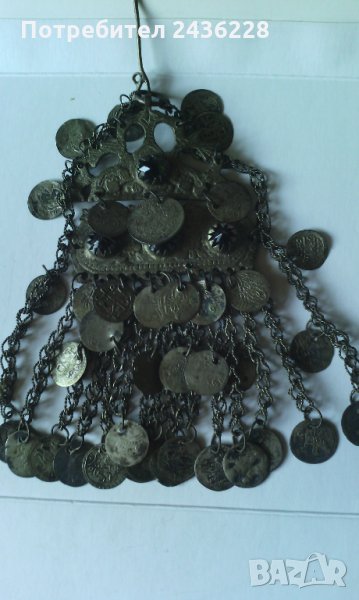 Автентичен стар възрожденски сребърен накит от носия, Трепка, Забодка. От старозагорско., снимка 1