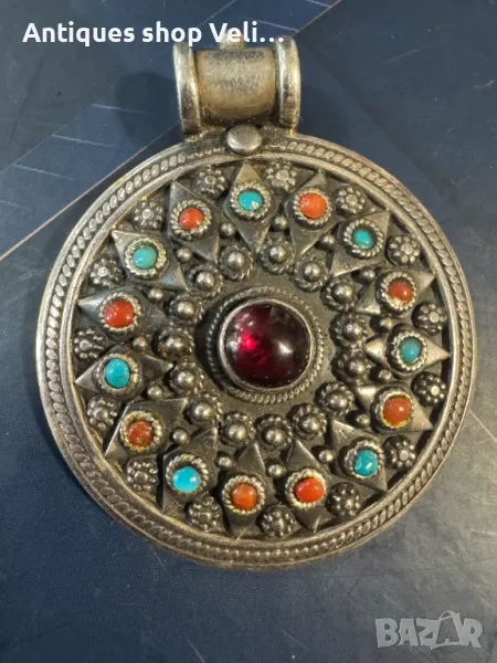 Сребърен медальон №6719 , снимка 1