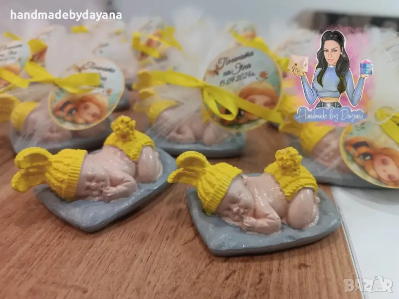 Подаръчета за гости - бебе в жълто. , снимка 1