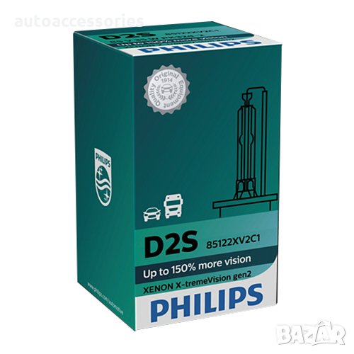 3000051634 Крушка за фар Xenon Philips D2S Extreme Vision, 85V, 35W, 1 брой, снимка 1