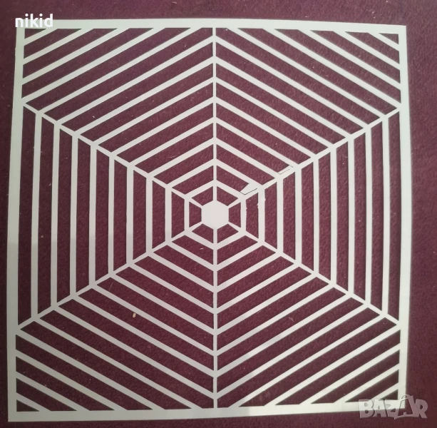 Мишена стенсил шаблон за спрей за торта украса Scrapbooking, снимка 1