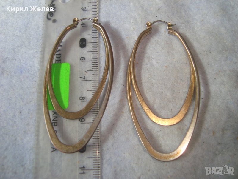 ПОЗЛАТЕНИ АР ДЕКО СТИЛ ЕФЕКТНИ ОБЕЦИ от БЛАГОРОДНА НЕРЪЖДАЕМА СТОМАНА 31417, снимка 1