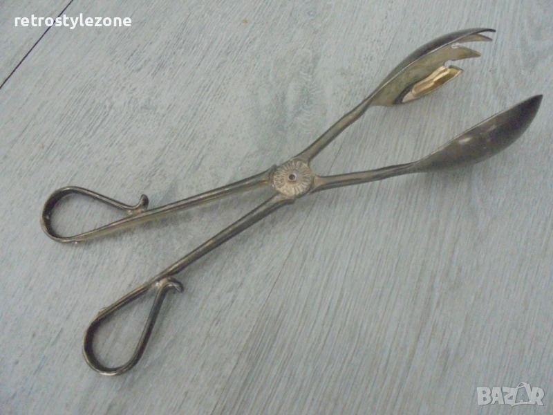 № 8152 Стара щипка за сервиране – E.P. ZINC, снимка 1