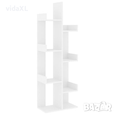 vidaXL Библиотека, бяла, 48x25,5x140 см, ПДЧ9(SKU:808909, снимка 1