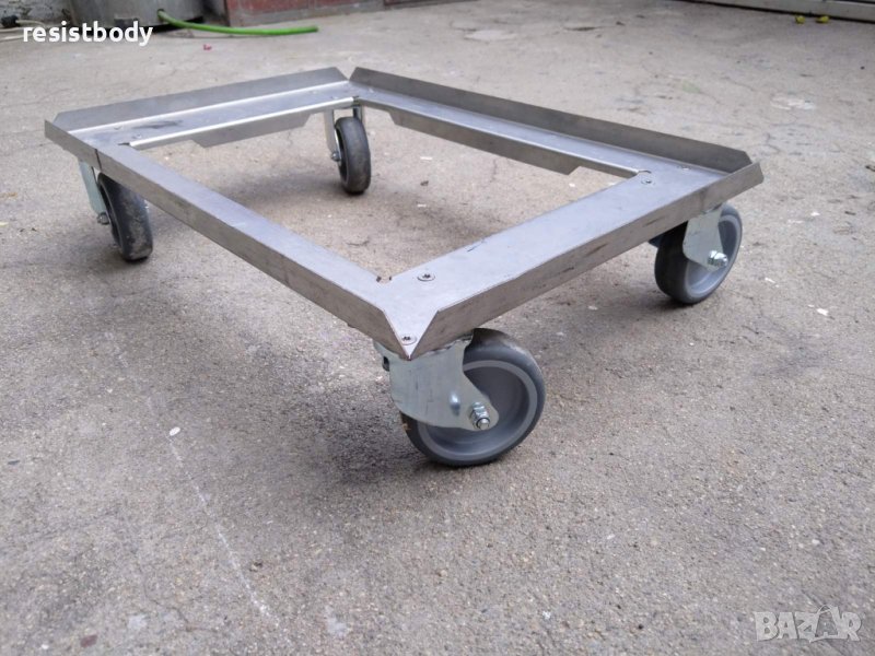 Транспортни колички от нерждаема стомана за Евро каси 60/40, снимка 1