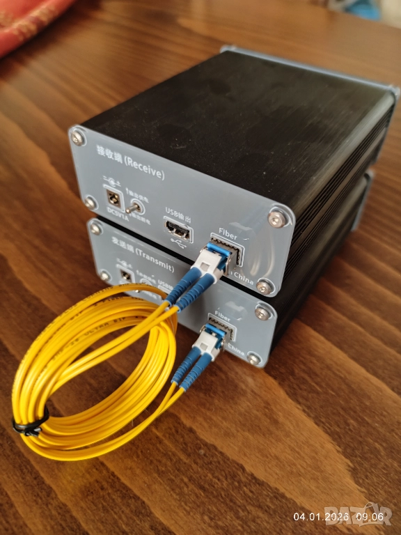 USB2.0 високоскоростен оптичен изолатор 480M интерфейс, HI FI   елиминиране на шума, снимка 1