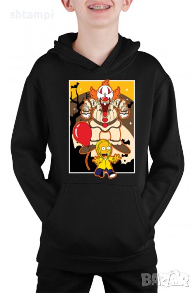 Детски Суитчър/Суитшърт The Simpsons Krusty The Clown Pennywise 01,Halloween,Хелоуин,Празник,Забавле, снимка 1