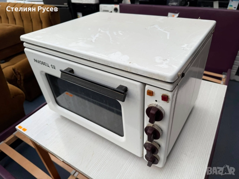 014466  Раховец 02 мини фурна с 2 котлона цена 85лв 43,46 евро  смр - работещи котлони, горен реотан, снимка 1