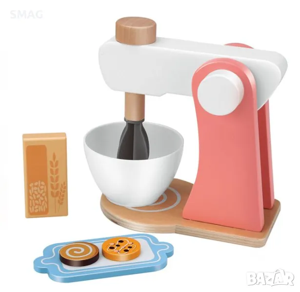 Дървен комплект миксер с аксесоари S_1231833, снимка 1