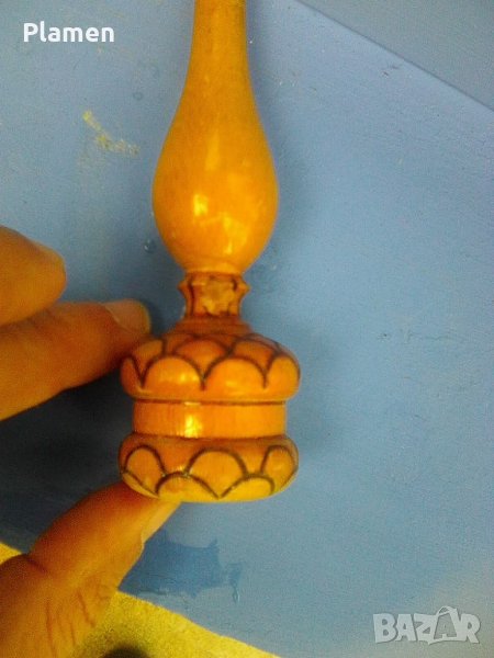 Дървена газена лампа сувенир, снимка 1