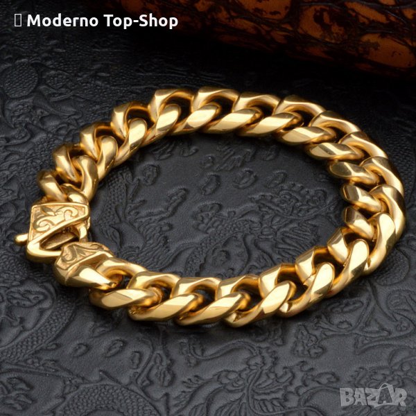 Масивна луксозна гривна от медицинска стомана с високо качество-80 грама !!!!!!, снимка 1
