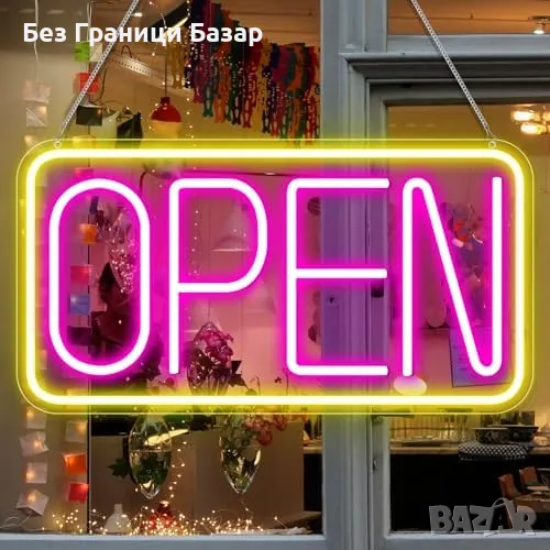 Нова Рекламна USB LED табела за барове, кафенета и витрини Open знак, снимка 1