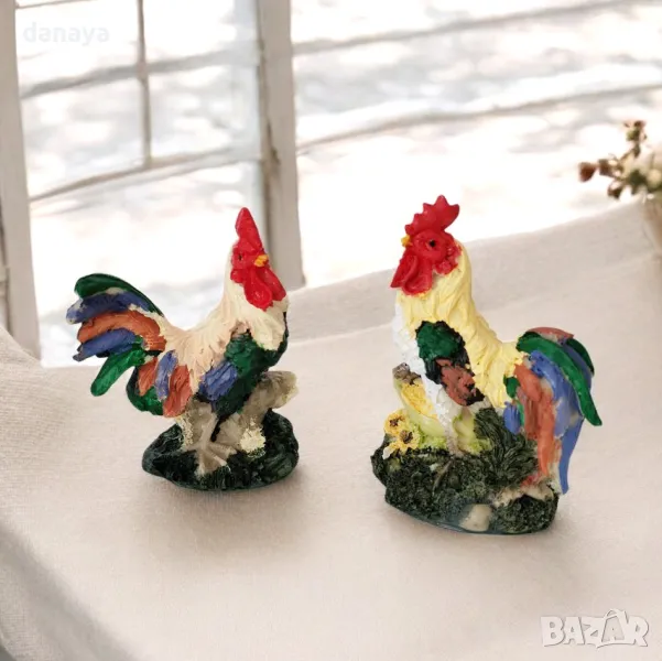 5720 Мини фигурка Петел сувенир за късмет и благополучие, 9×6 см, снимка 1