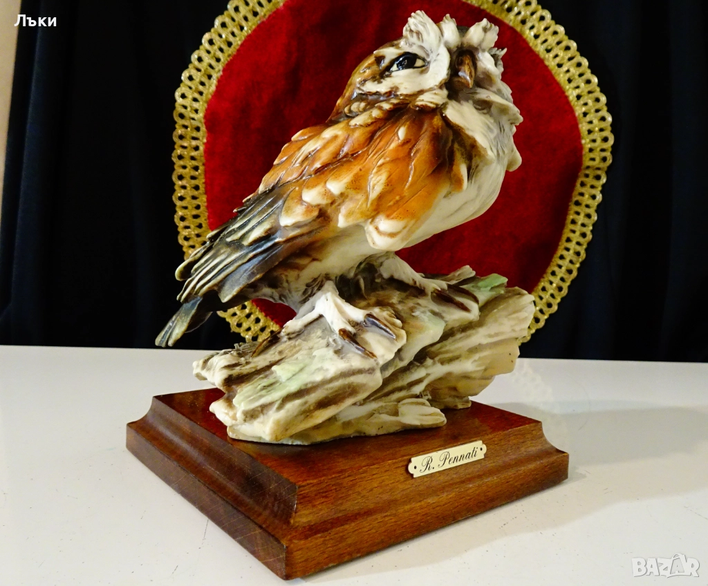 Порцеланова статуетка Бухал,Сова,Capodimonte от R.Pennati. , снимка 1