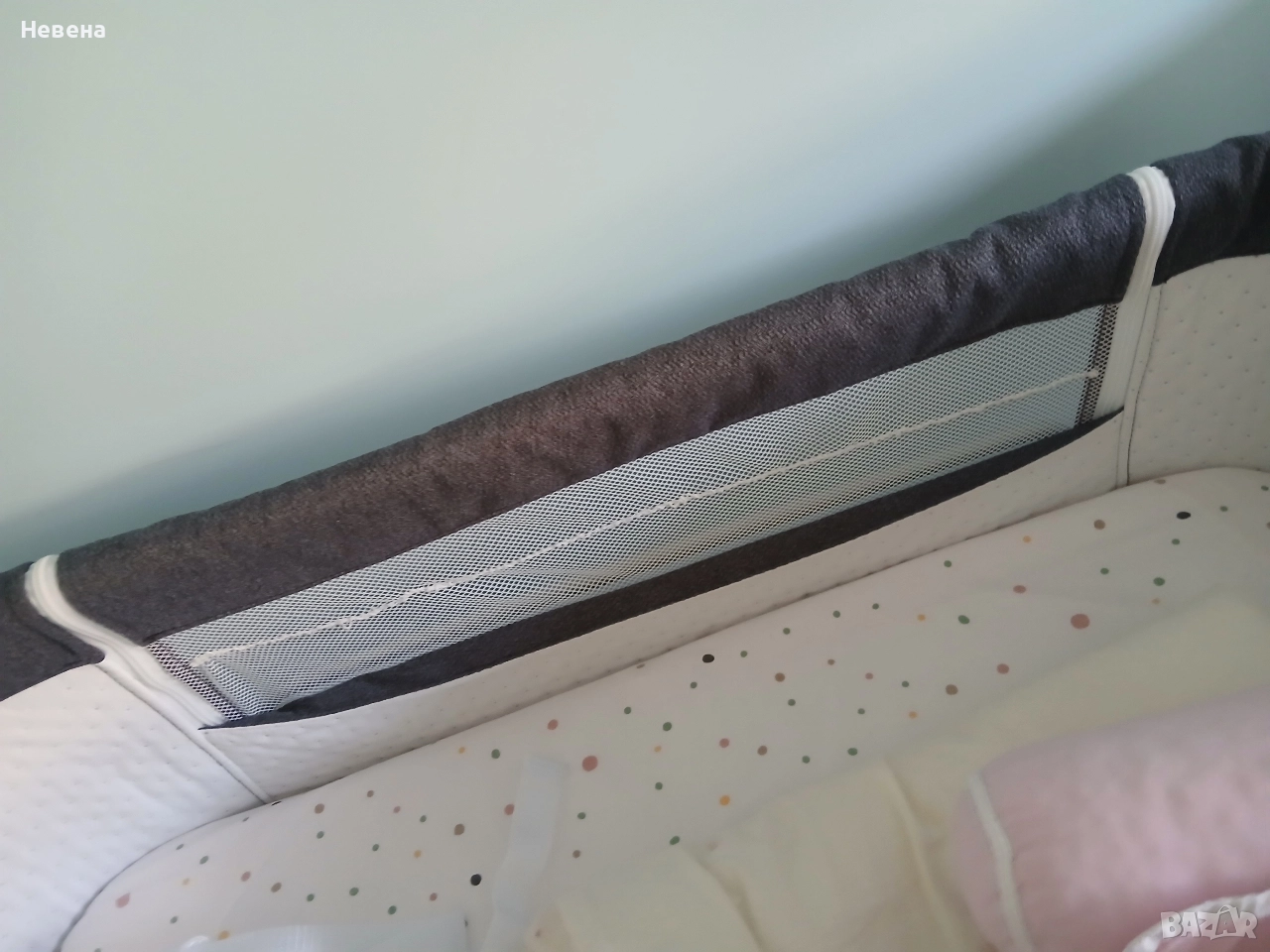 детето легло Лорели,с бял шум и люлка, снимка 1